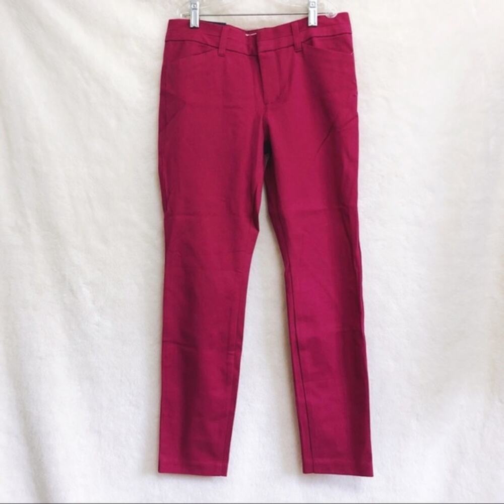 GAP Maroon Cropped Slim City Pants
